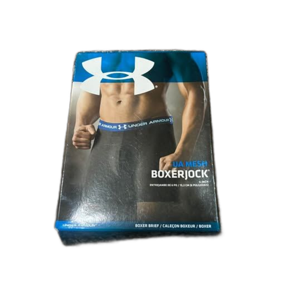 Under Armour UA Mesh Boxerjock Small Graphite - New in Box